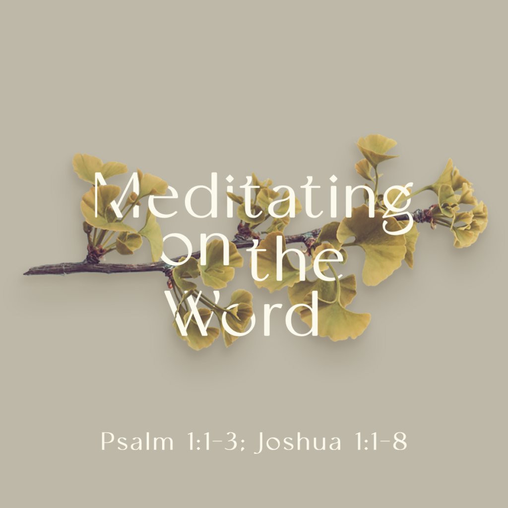 Meditating on the Word (Psa 1:1-3; Jos 1:1-8)